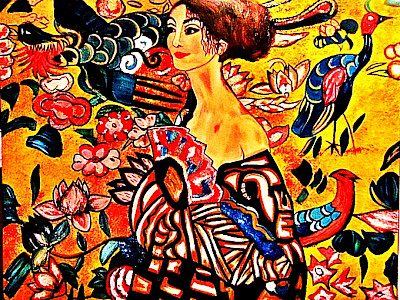 Klimt Lady with Fan