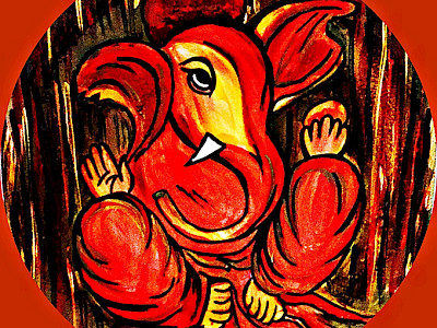 Ganesh in Red