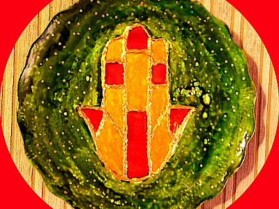 Hamsa in Orange